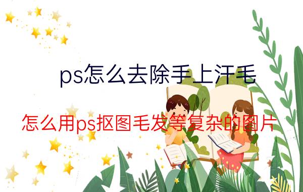 ps怎么去除手上汗毛 怎么用ps抠图毛发等复杂的图片？